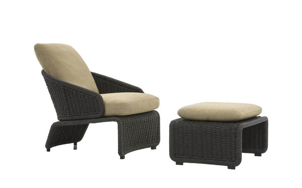 Outdoor pouf Minotti Halley в интерьере
