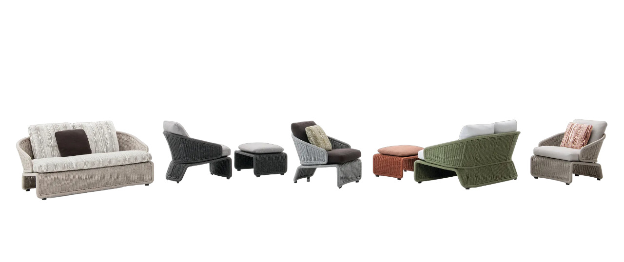 Outdoor pouf Minotti Halley в интерьере
