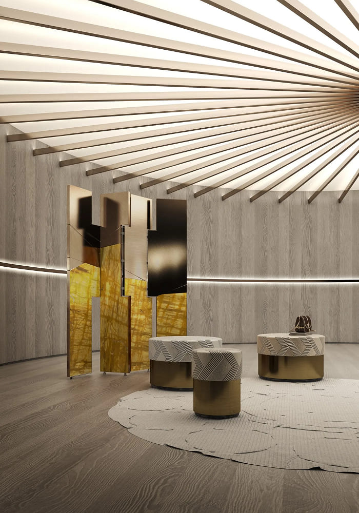 Rossato Hudson screen в интерьере