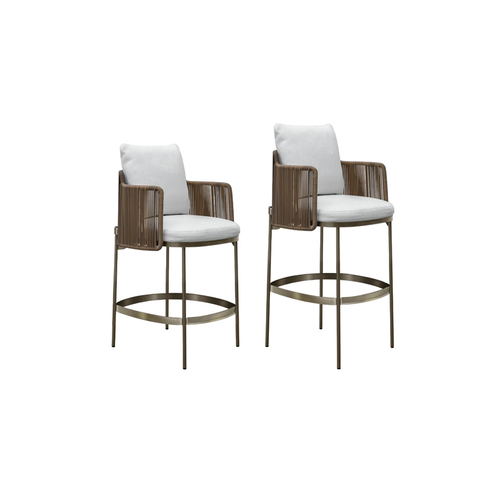 Minotti Tape Cord outdoor bar stool