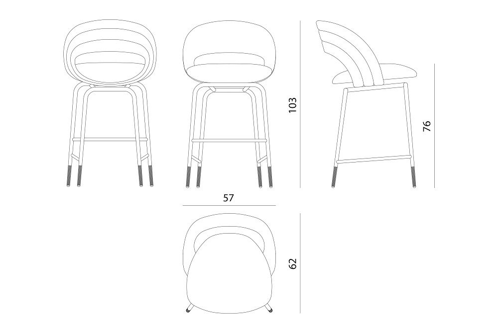 Visionnaire Kylo Padded outdoor bar stool в интерьере