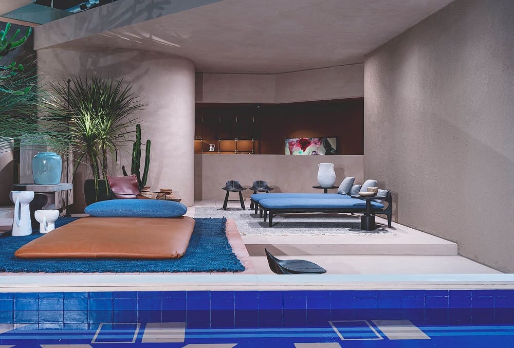 Sunbed Baxter Himba в интерьере