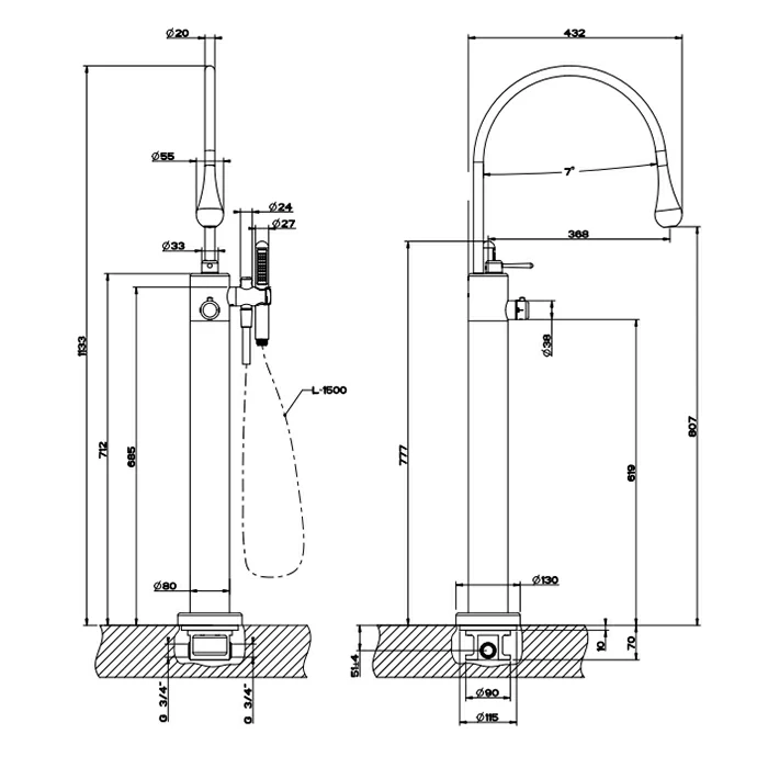 Mixer Gessi Goccia в интерьере