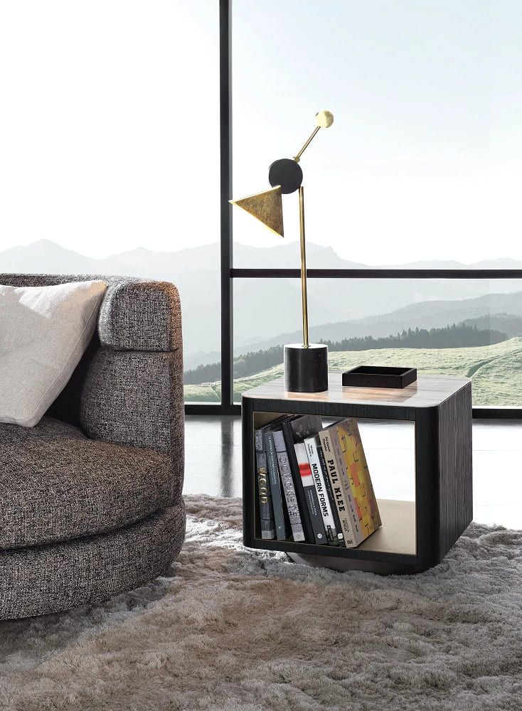 Minotti Milton bedside cabinet в интерьере
