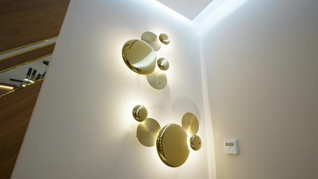 Decorative art objects on the wall