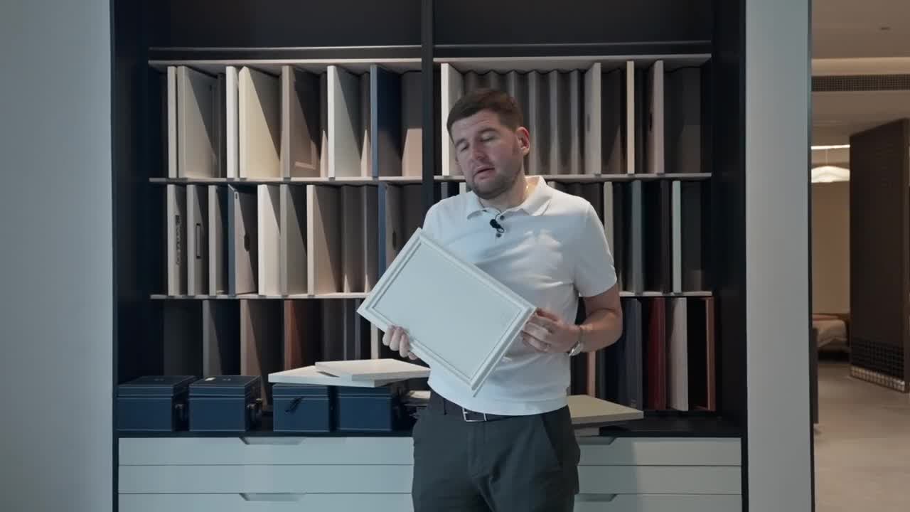 Samples фасадов и материалов на заводе корпусной of furniture в Китае