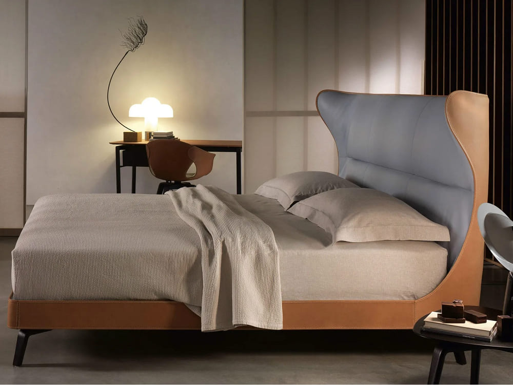 Bed Poltrona Frau Mamy Blue в интерьере