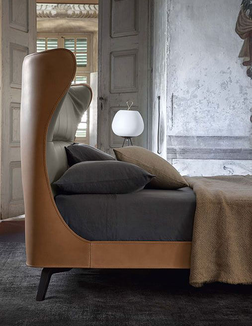 Bed Poltrona Frau Mamy Blue в интерьере