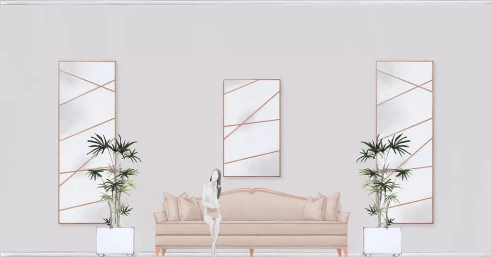 Christopher Guy D'Eclairage Mirror в интерьере