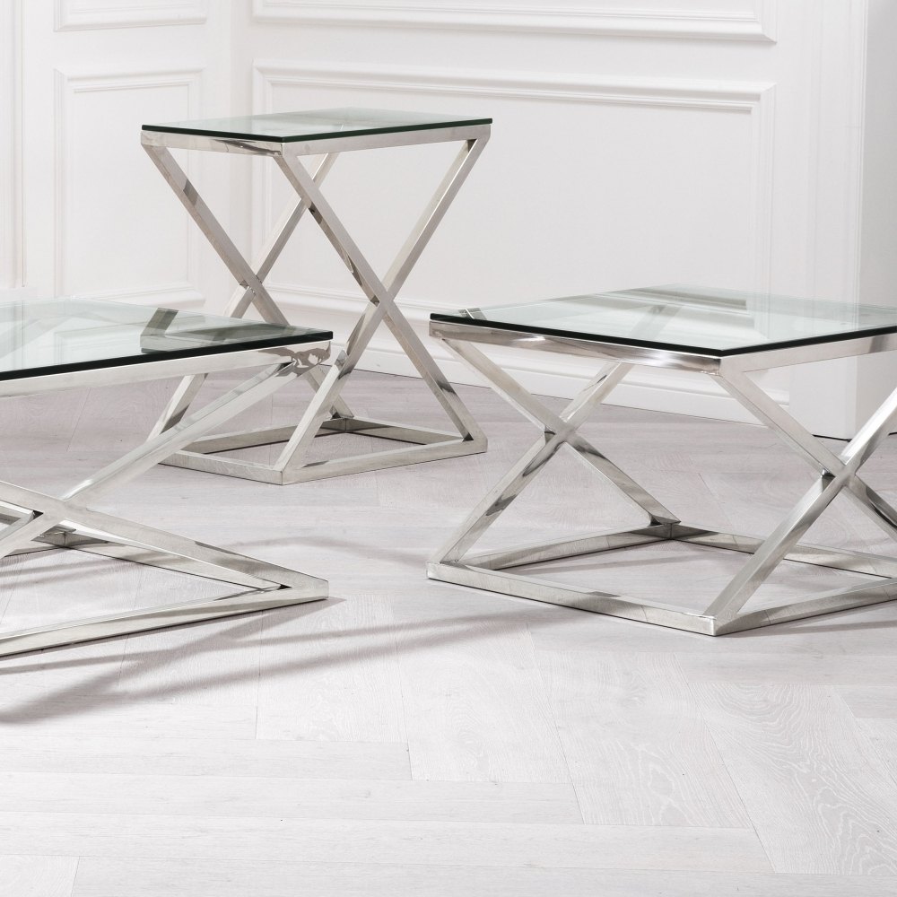 Eichholtz Criss Cross High Corner Table в интерьере