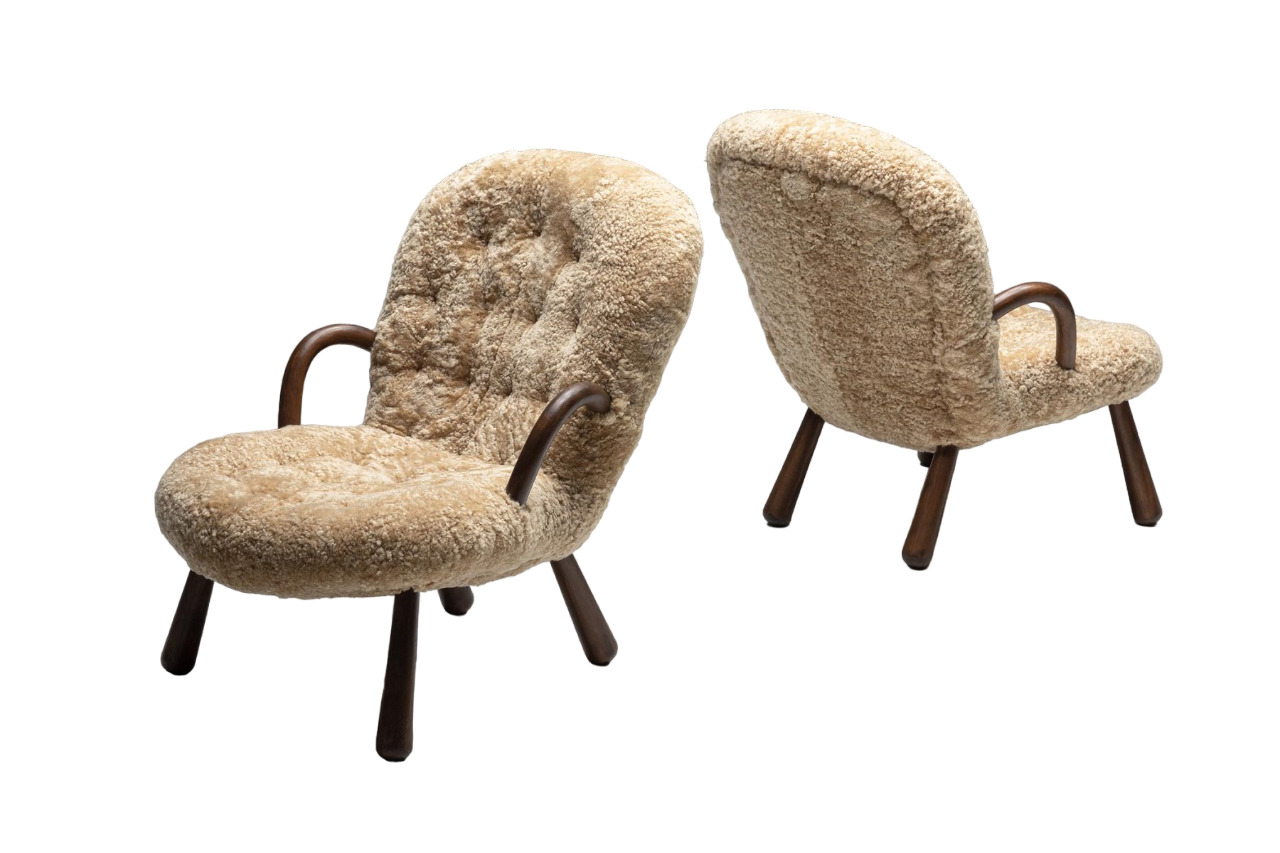 Armchair Philip Arctander Clam в интерьере