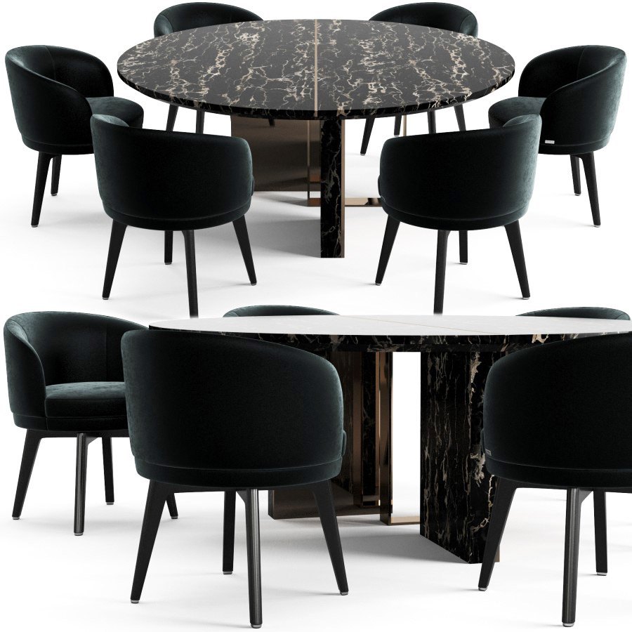 Fendi Prisme Marble Dining Table в интерьере