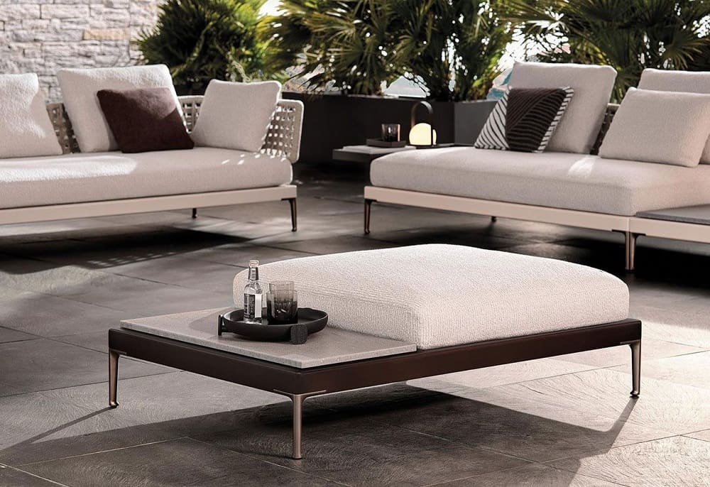Minotti Quadrado Outdoor Banquette в интерьере