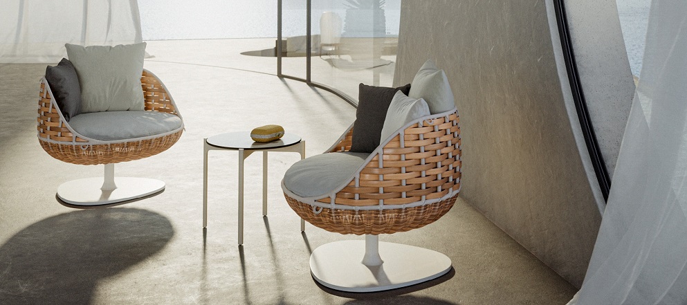 Outdoor armchair Dedon Swingrest в интерьере