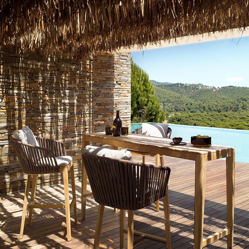 Outdoor bar stool Tribu Mood в интерьере