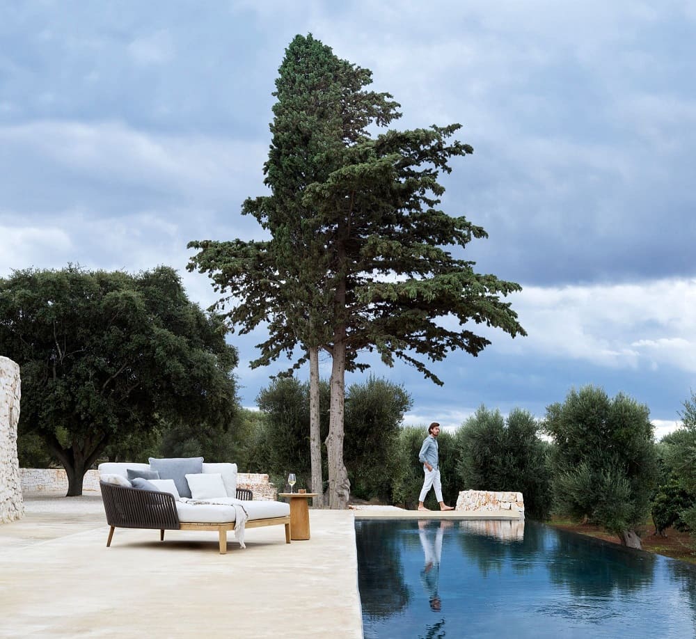 Outdoor sofa bed Tribu Mood в интерьере