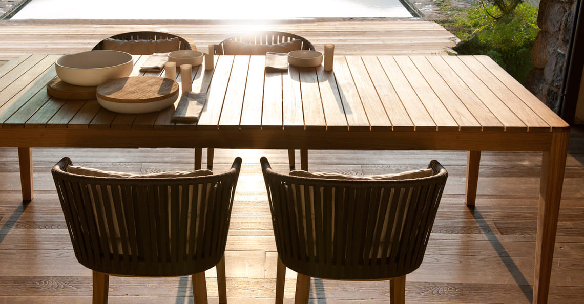 Tribu Mood outdoor table в интерьере