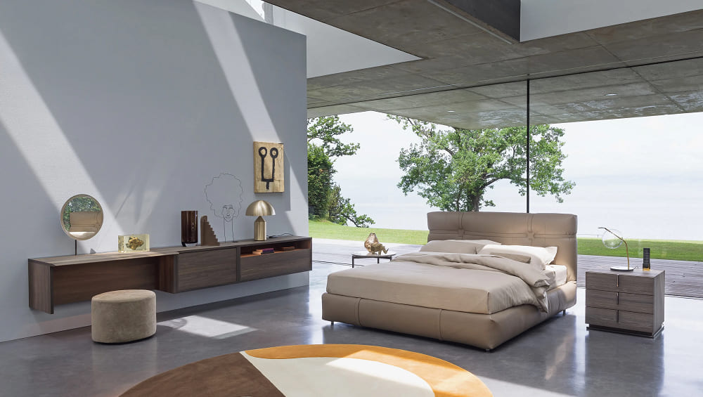 Flou New Bond bed в интерьере