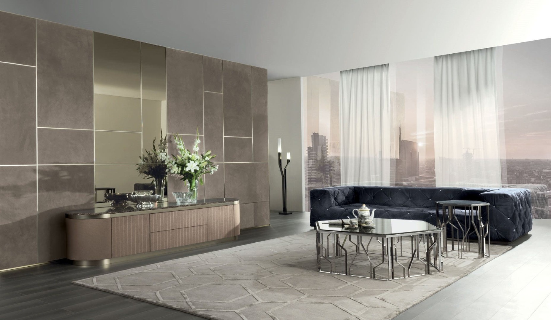 Longhi Gordon TV cabinet в интерьере