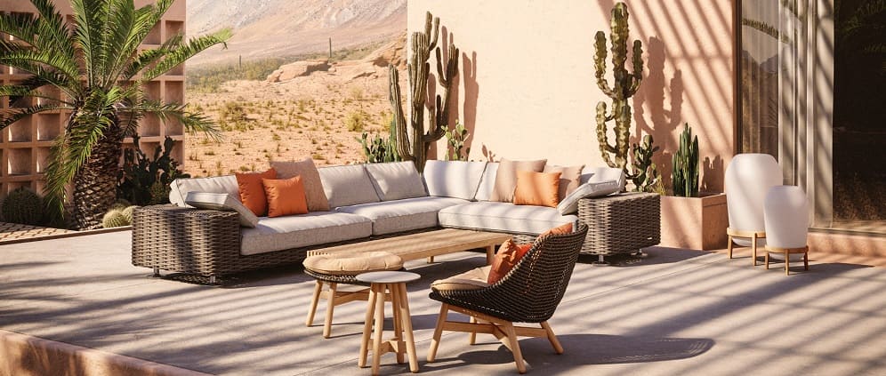 Dedon Mbrace outdoor armchair в интерьере