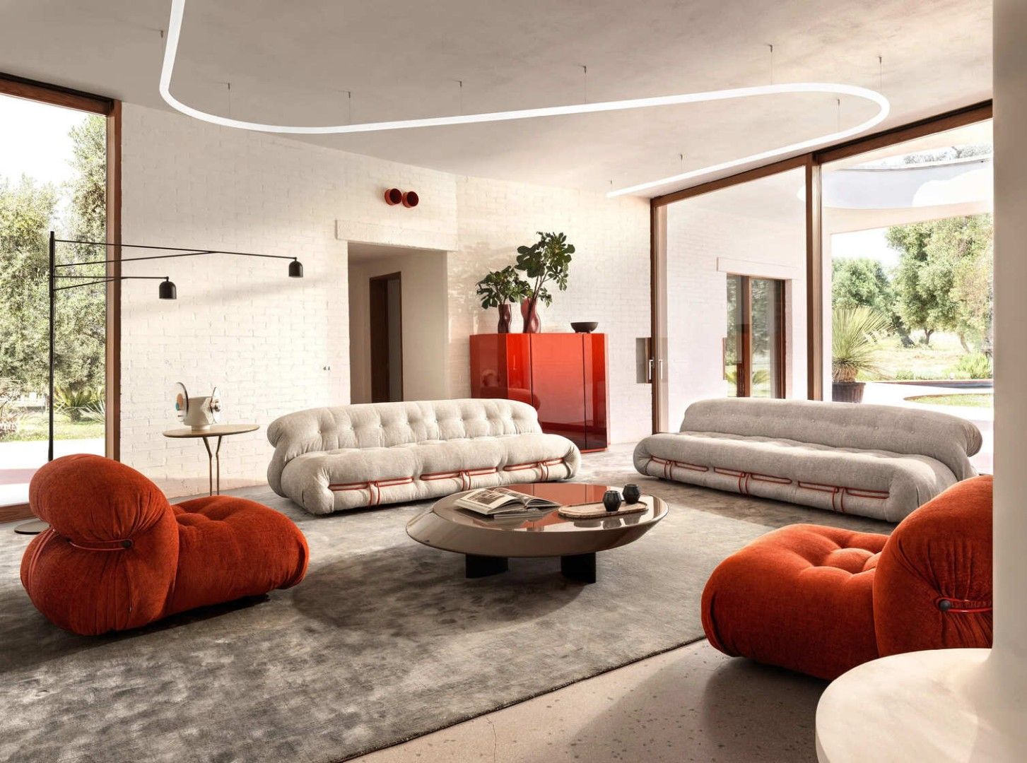 Sofa Cassina Soriana в интерьере