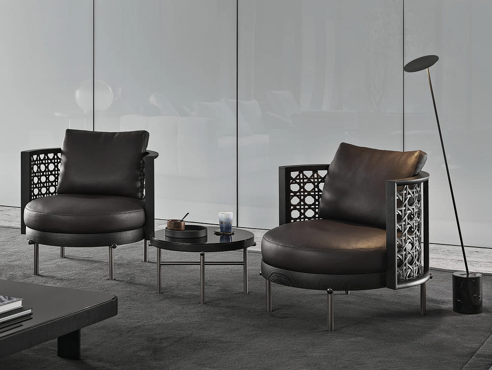 Minotti Torii Nest armchair в интерьере