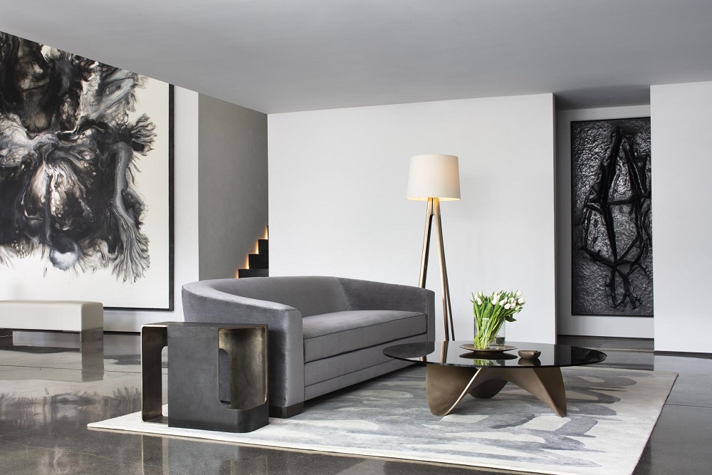Holly Hunt Rogue Corner Table в интерьере