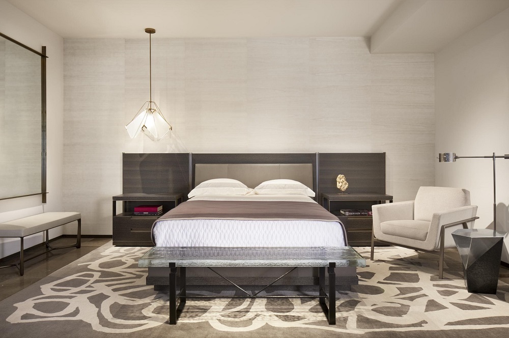 Holly Hunt Fortis Bed в интерьере
