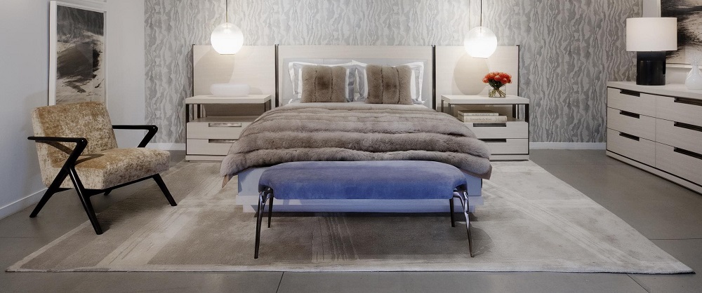 Holly Hunt Fortis Bed в интерьере
