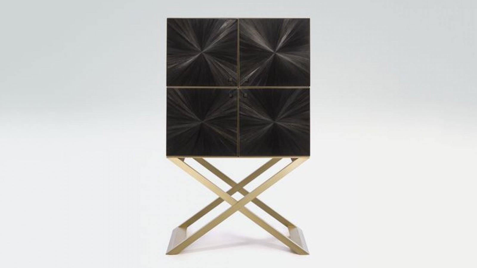 Armani Club Black Straw Marquetry Wine Cabinet в интерьере