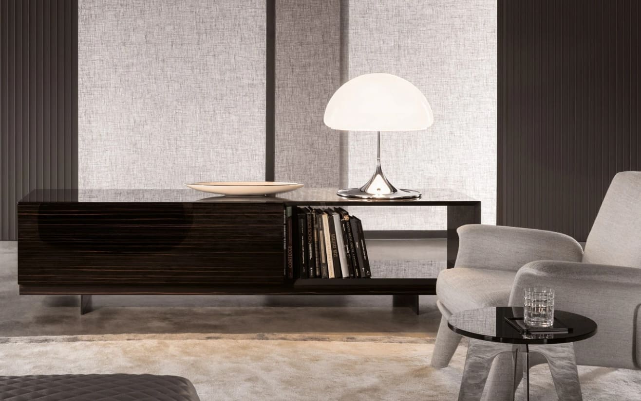 TV cabinet Minotti Lang в интерьере
