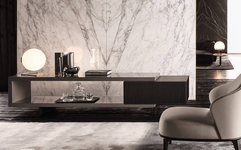 Minotti Aylon TV cabinet в интерьере