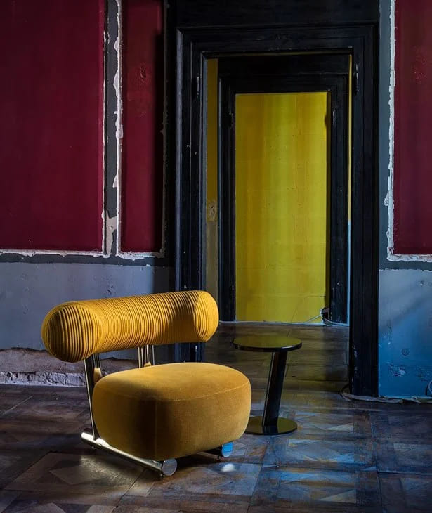 Sebastian Herkner Studio Pipe Moroso Armchair в интерьере