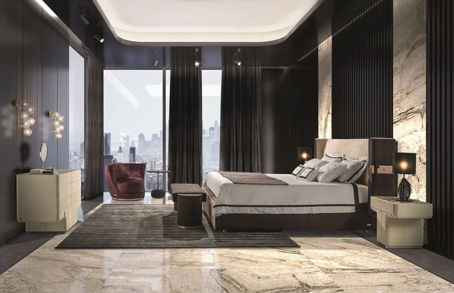 Longhi Mi Bed в интерьере