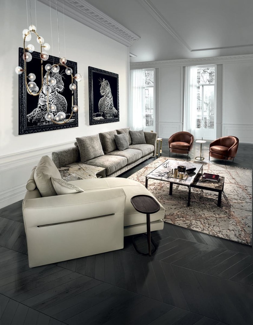 Sofa Longhi Riverside Beige в интерьере