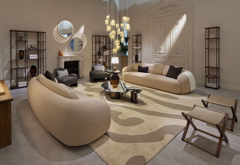 Pendant light PAOLO CASTELLI Golden в интерьере