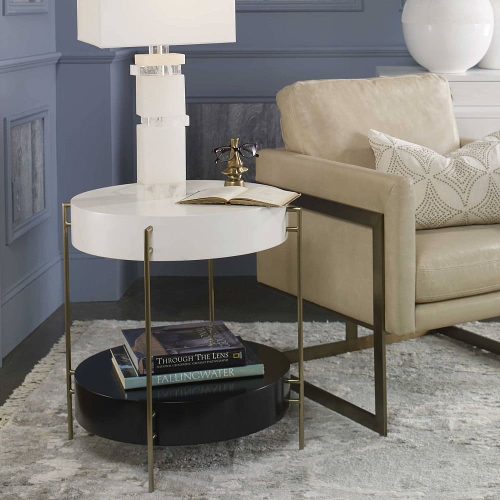 Corner Table Uttermost Day And Night в интерьере