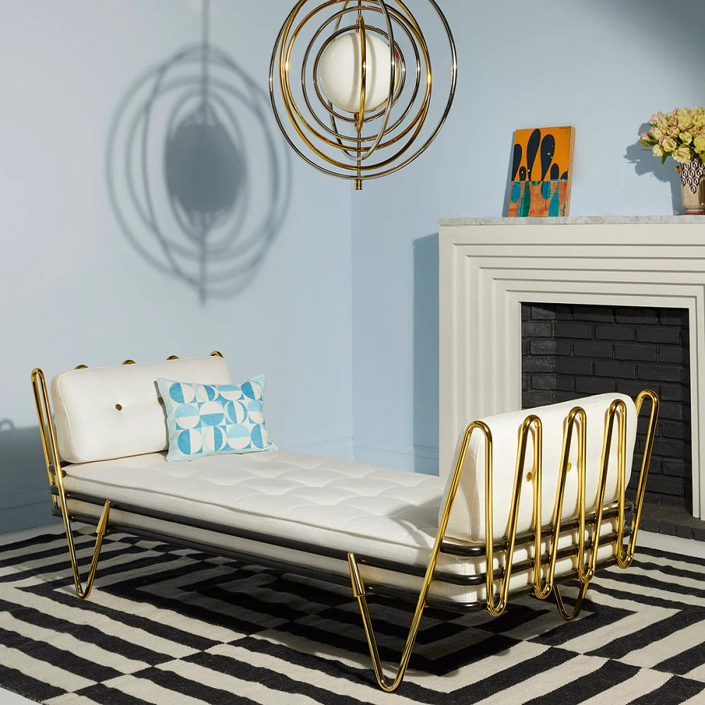 Banquette Jonathan Adler Maxime в интерьере