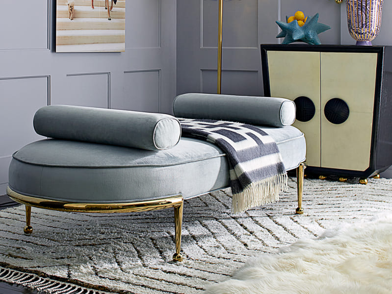Banquette Jonathan Adler Charade Capsule в интерьере