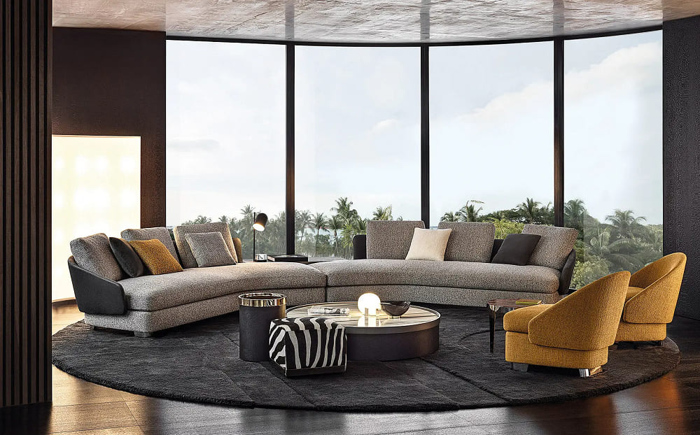 Minotti West Banquette в интерьере