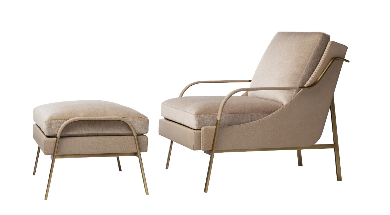 Holly Hunt Harlow Pouffe в интерьере