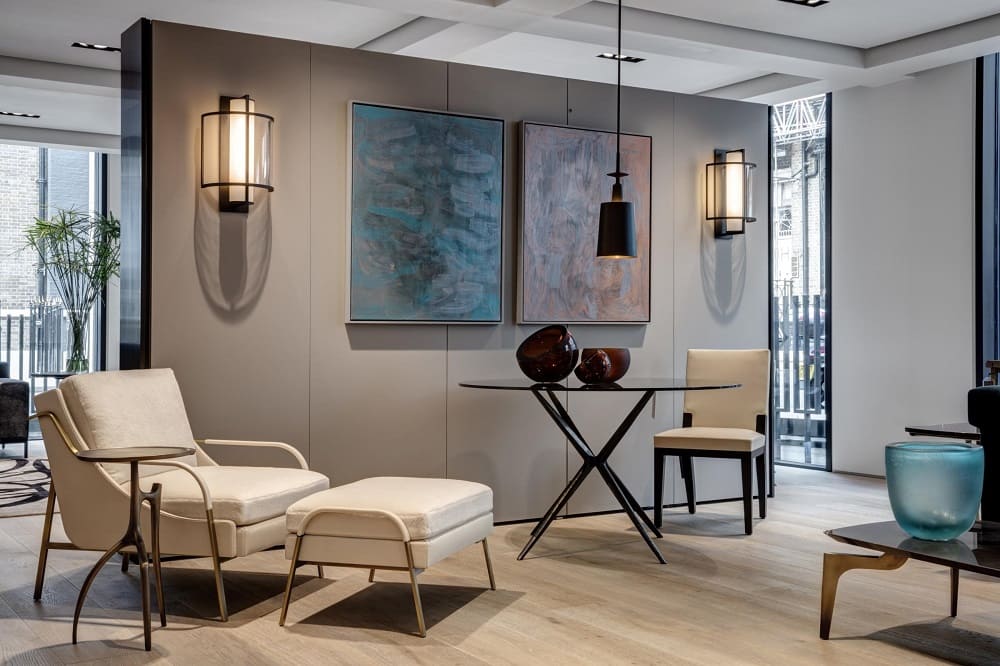 Holly Hunt Harlow Pouffe в интерьере