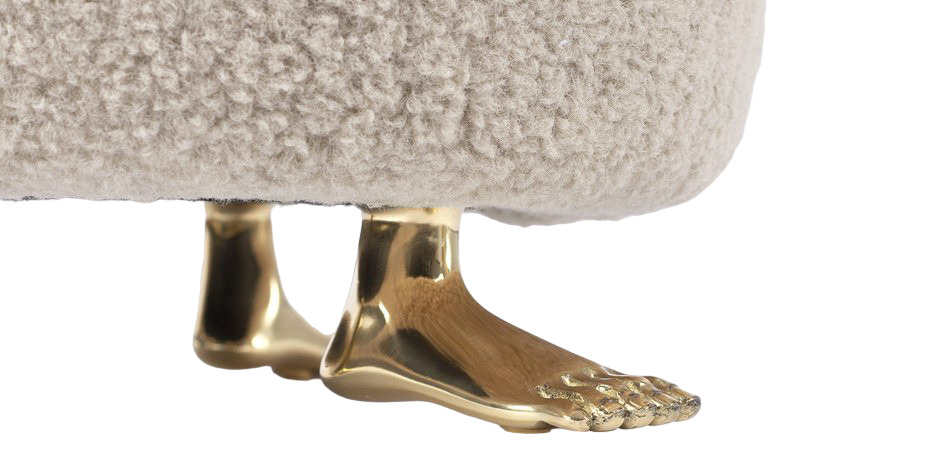 Kelly Wearstler Foot Pouffe в интерьере