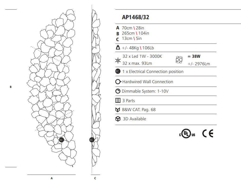 SERIP Pathleaf AP1468/32 sconce в интерьере