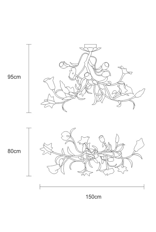 SERIP Bouquet chandelier CT3354/15 в интерьере