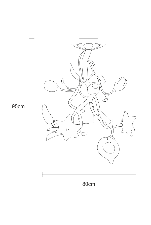 Chandelier SERIP Bouquet CT3200/8 в интерьере