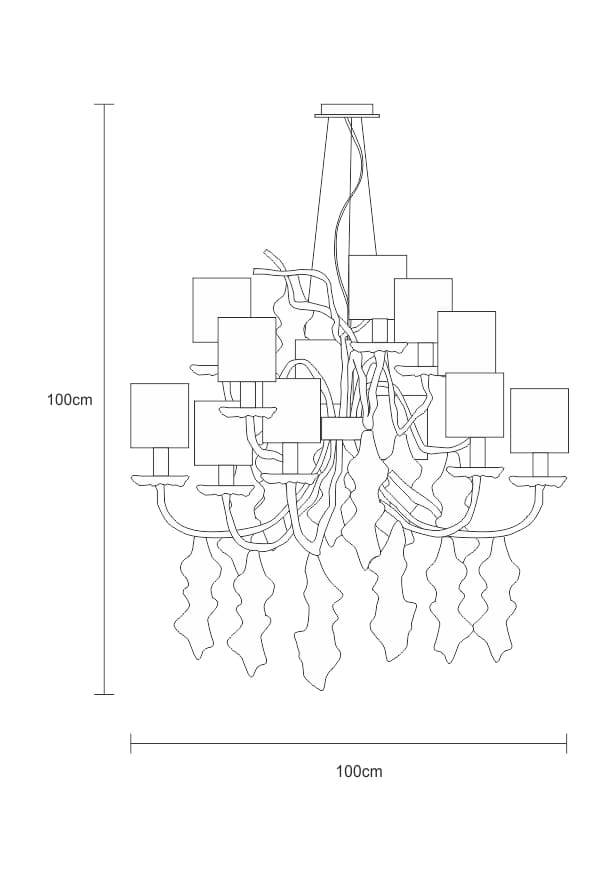 Chandelier SERIP Lines CT3289/12 в интерьере