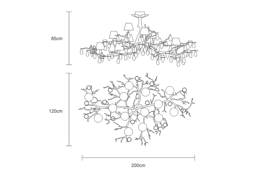 SERIP Fascinium chandelier CT3271/14 в интерьере
