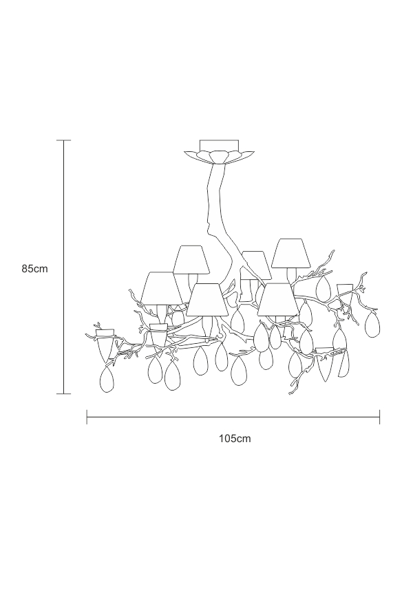 Chandelier SERIP Fascinium CT3196/6 в интерьере