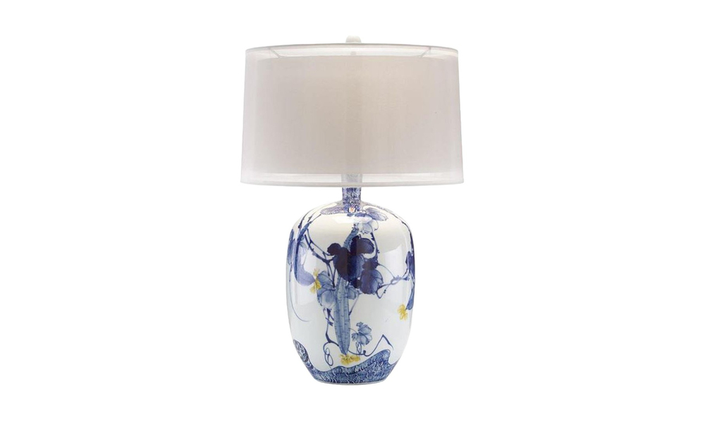 John Richard Blue Asian Gardens Table Lamp